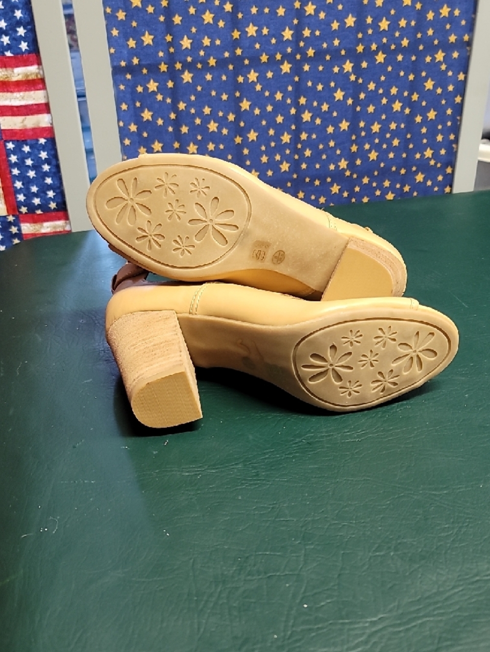 Women’s Strappy Peep-Toe Heels in Tan - Picture 3 of 3
